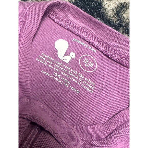 Primary | Purple Cotton Sleeper | 12-18m - Picture 4 of 4